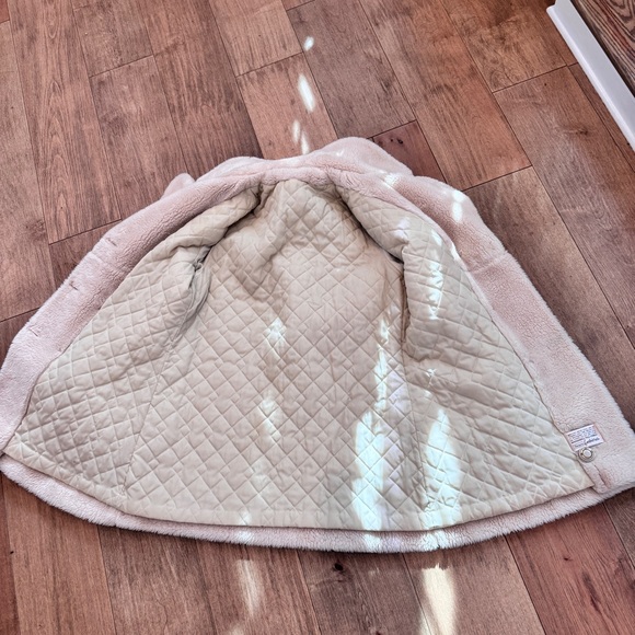 Faux Fur Coat Ivory & Gray Womens XL Vintage - Picture 7 of 14